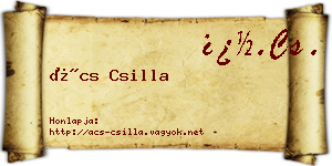Ács Csilla névjegykártya