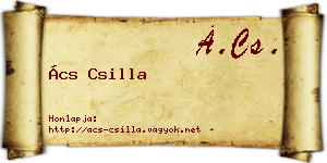 Ács Csilla névjegykártya