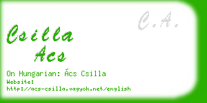 csilla acs business card